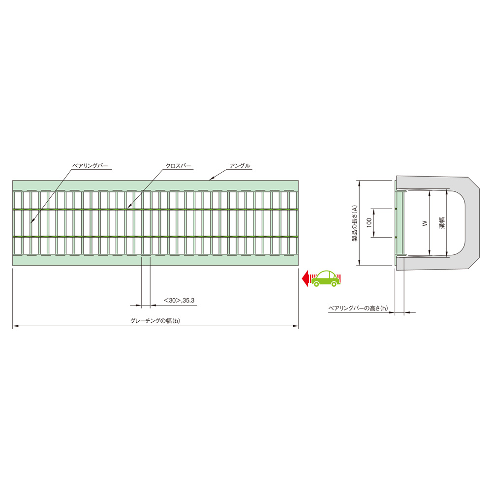 U字溝用スチールグレーチング CU | 株式会社中部コーポレーション