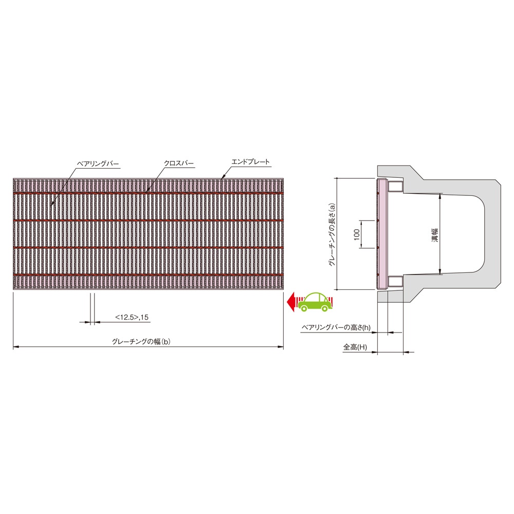 全品送料0円 今戸屋建材店ステンレス製 側溝 グレーチング 溝幅400mm T2 ピッチ15 プレーン 長さ606mm かさ上げ溝蓋 横断 嵩上げ ニムラ  みぞぶた